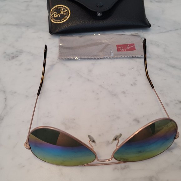 Ray-Ban Mineral Flash Lenses Aviator Sunglasses - Picture 5 of 8